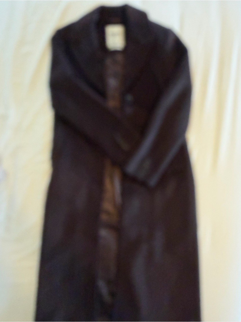 Abercrombie Women’s Recycled Wool-Blend Tailored Topcoat, Dark Coffee